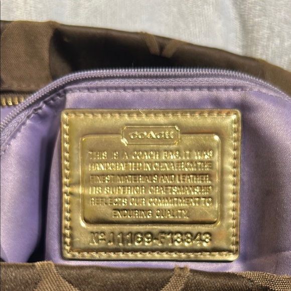 COACH Poppy 13843 Brown Tote Bag - Picture 8 of 15